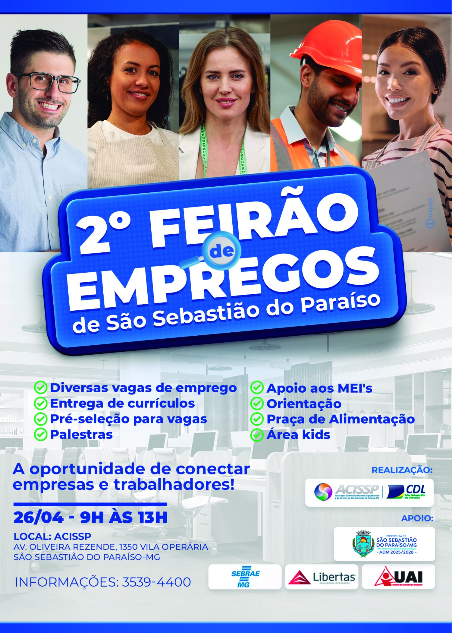 ACISSP/CDL REALIZARÁ O 2º FEIRÃO DE EMPREGOS DE PARAÍSO
