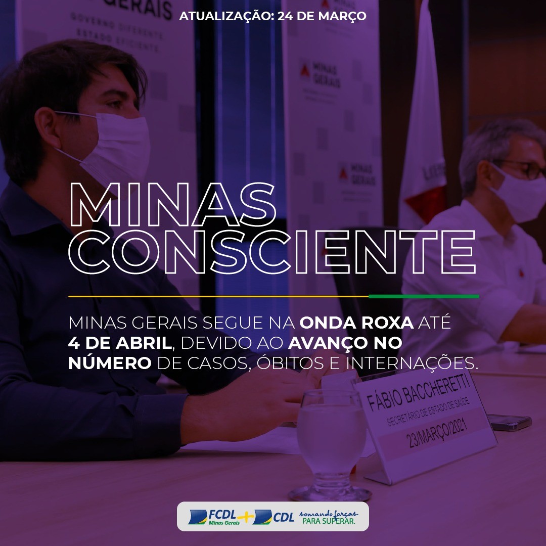 Minas Gerais segue na onda roxa até a Páscoa